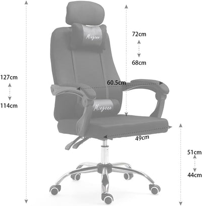 Mingone Bürostuhl Ergonomisch Computerstuhl Chefsessel Drehstuhl Schreibtischstuhl Höhenverstellbar