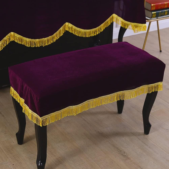 Klassische Piano Cover Klavierstaubdeckel Klavierschutzschutz Quasten Anti Scratch Piano Cover Viole