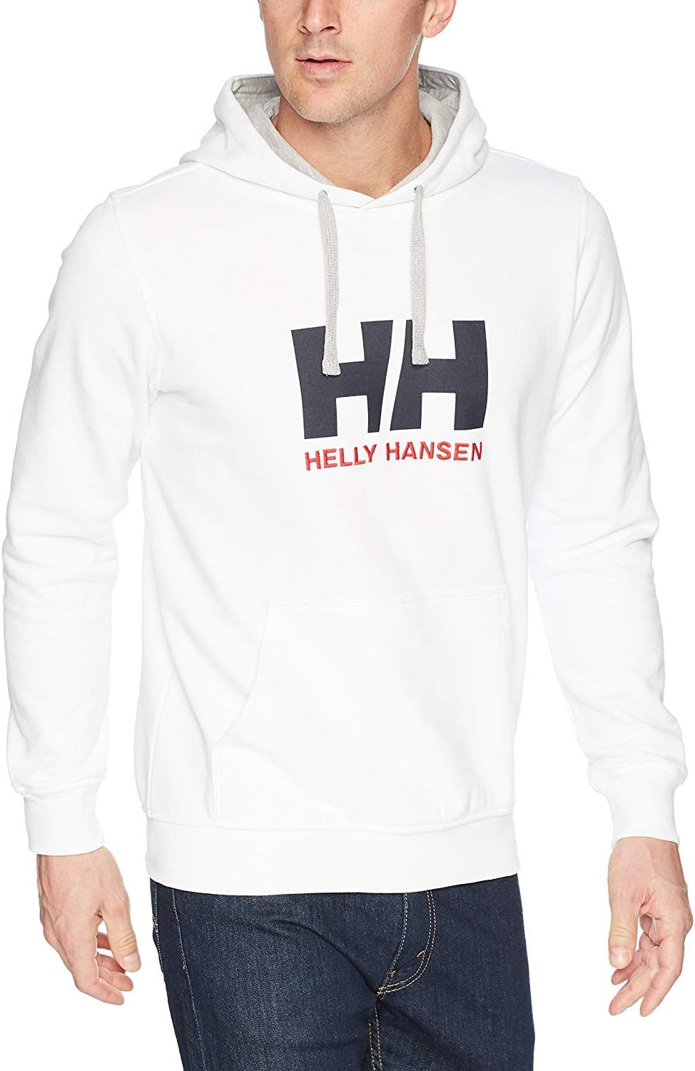 Helly Hansen Herren Hh Logo Hoodie Sweatshirt mit Kapuze (1er Pack) Weiss S Buchstabenmuster, Weiss