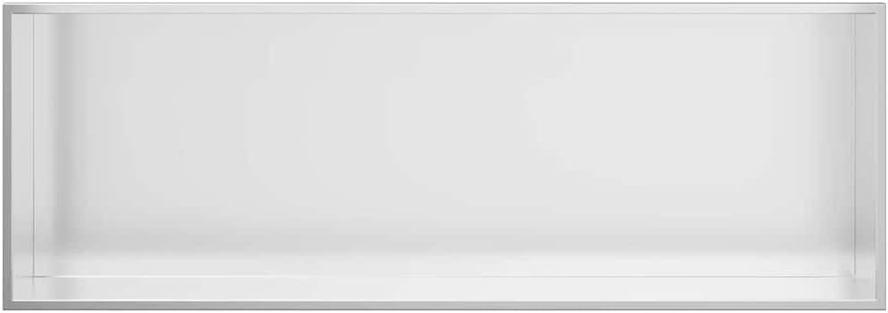 vidaXL Duschnische Silber 90 x 30 x 9,5 cm Edelstahl, Modernes Badezimmer-Design, rechteckige Duschn