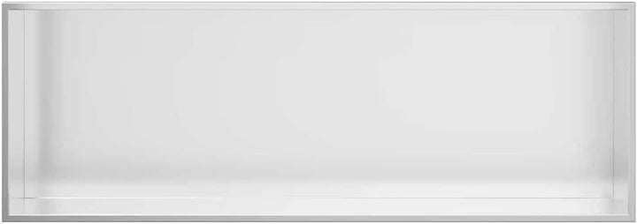 vidaXL Duschnische Silber 90 x 30 x 9,5 cm Edelstahl, Modernes Badezimmer-Design, rechteckige Duschn