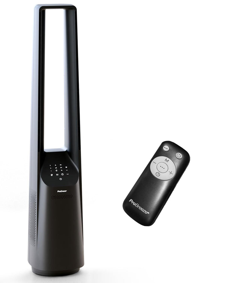 Pro Breeze 101cm rotorloser Ventilator, Gleichstrommotor, Ventilator mit Fernbedienung, LED Display,