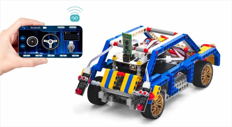 OSOYOO Model-T Building Block Robot Car kit for Arduino STEM Educational Robotic Programming Project
