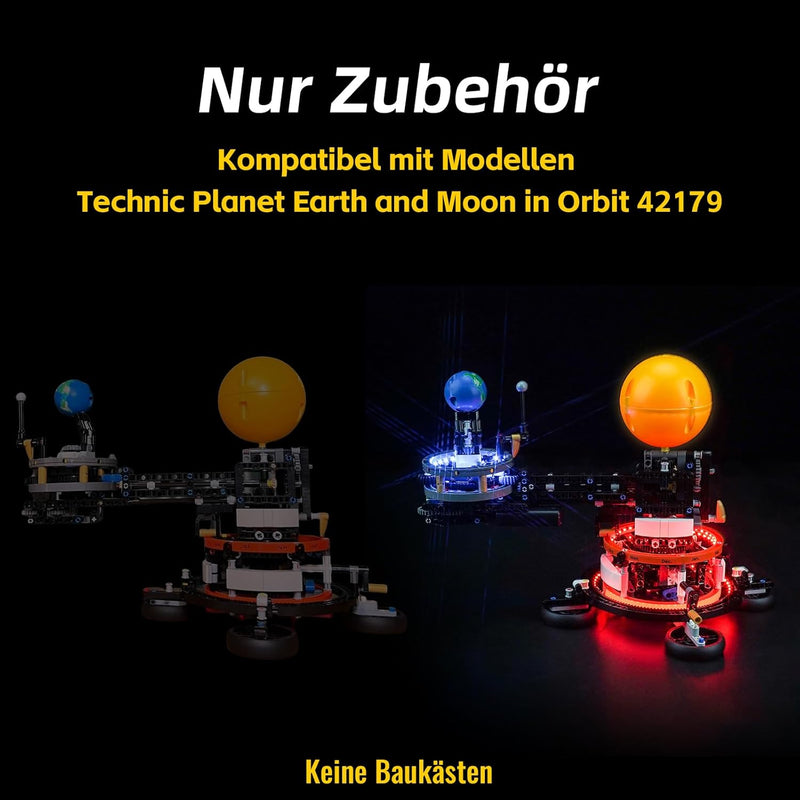 Led Licht Set für Lego 42179 Planet Earth and Moon in Orbit Building Set (Kein Lego), Dekorationsbel