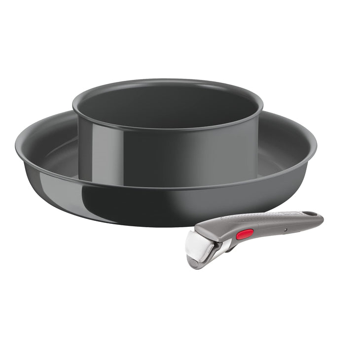 Tefal Ingenio Renew Set mit 3 Teilen, Pfanne 28 cm, Topf 18 cm, Griff, Induktion, Keramikbeschichtun