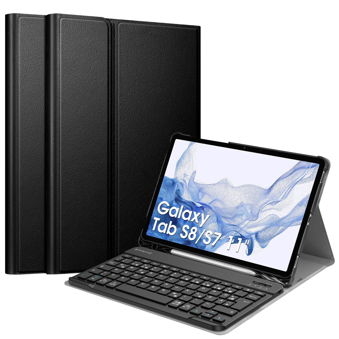 Fintie Tastatur Hülle für Samsung Galaxy Tab S8 11 Zoll 2022 /S7 11 Zoll 2020 Tablet, Keyboard Cover
