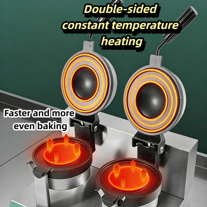 UFO Burger Maker, Edelstahlkörper, Zweiseitige Heizung, Einstellbare Temperatur & Timer, Zeiteinstel