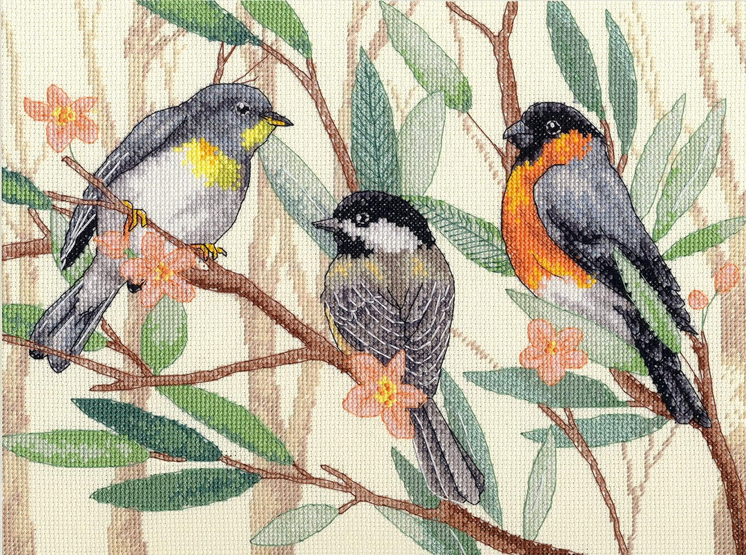 Dimensions 70-35402 Kreuzstich-Set, Motiv: Songbird, Baumspitze, 14 Ct. Elfenbeinfarbener Aida, mehr