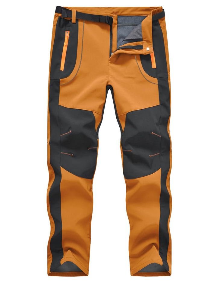 Herren Wanderhose Gefüttert Winterhose Wasserdicht Winddicht Warm Verdickte Softshellhose Outdoorhos