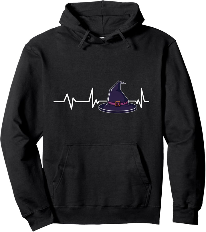 Hexenhut Herzschlag Hexe Geschenk Hexe Pullover Hoodie