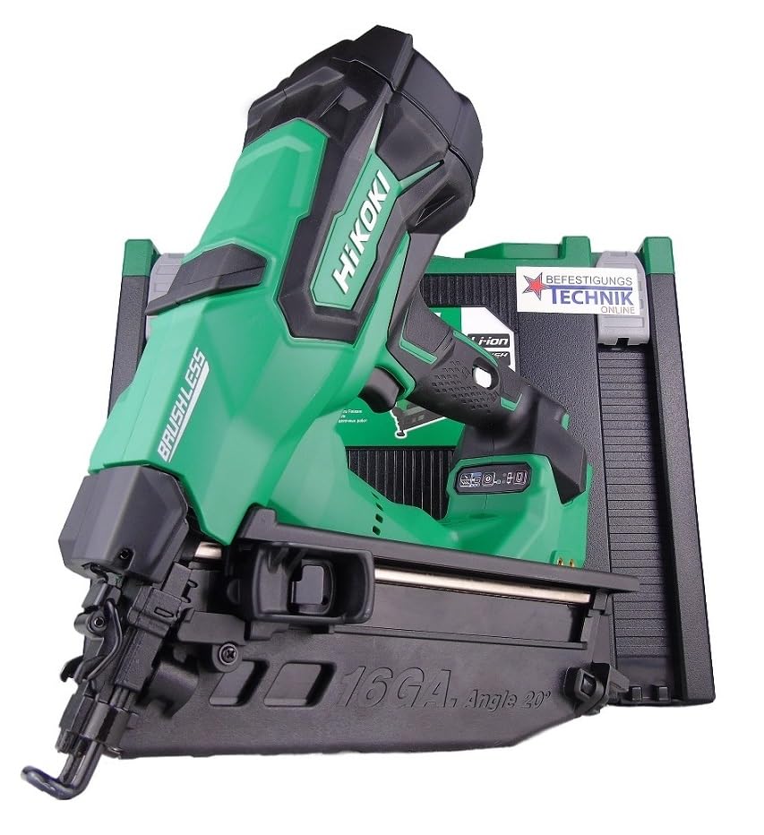 HiKOKI Akku Stiftnagler - 18 V, Brushless, 16 Gauge, 20° Winkel, Air Spring Drive, 32-65 mm Nägel, i