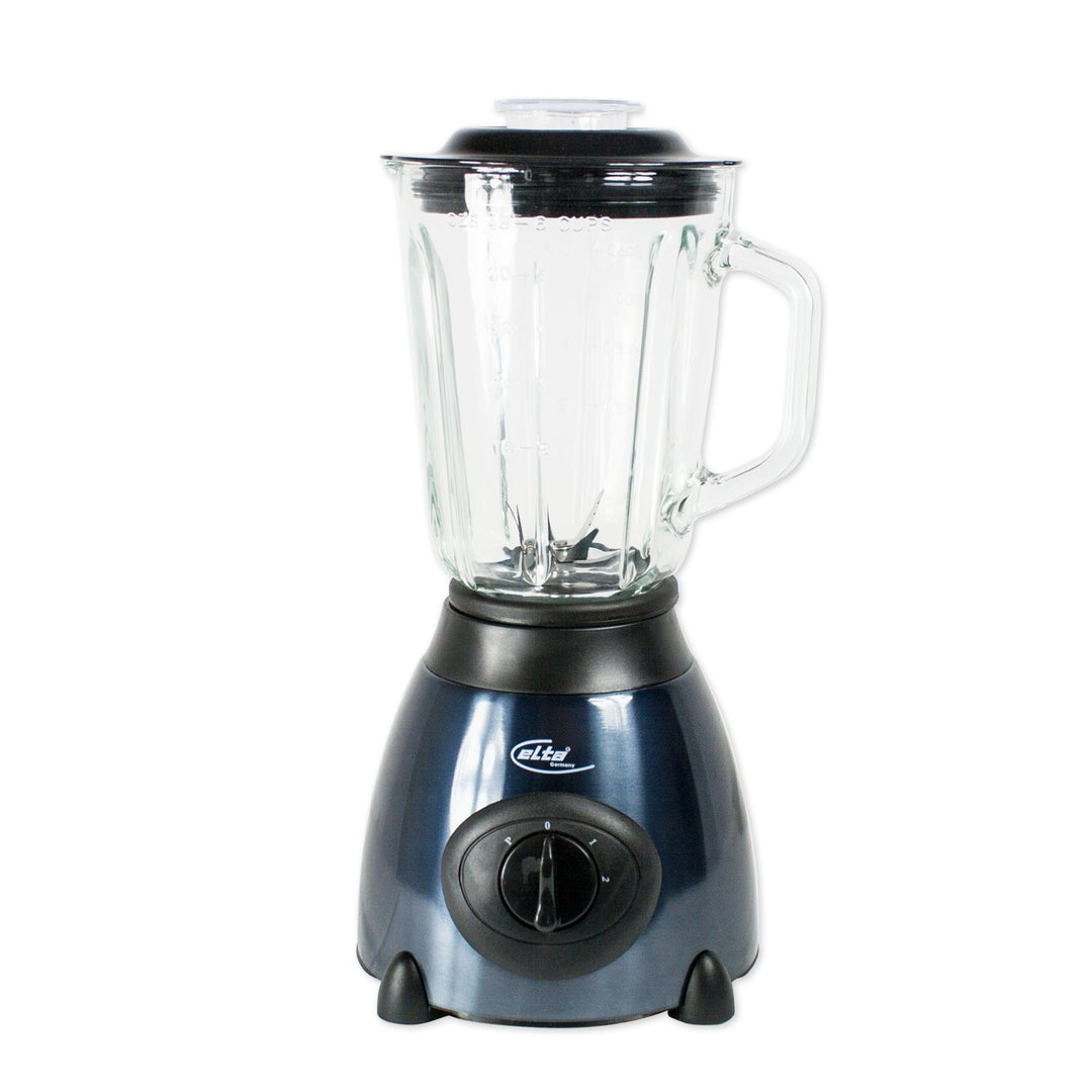 Elta Edelstahl Glas Standmixer (1,5 Liter, Glasgefäss, Smoothie-Maker, 500 Watt, 2 Stufen und Turbo