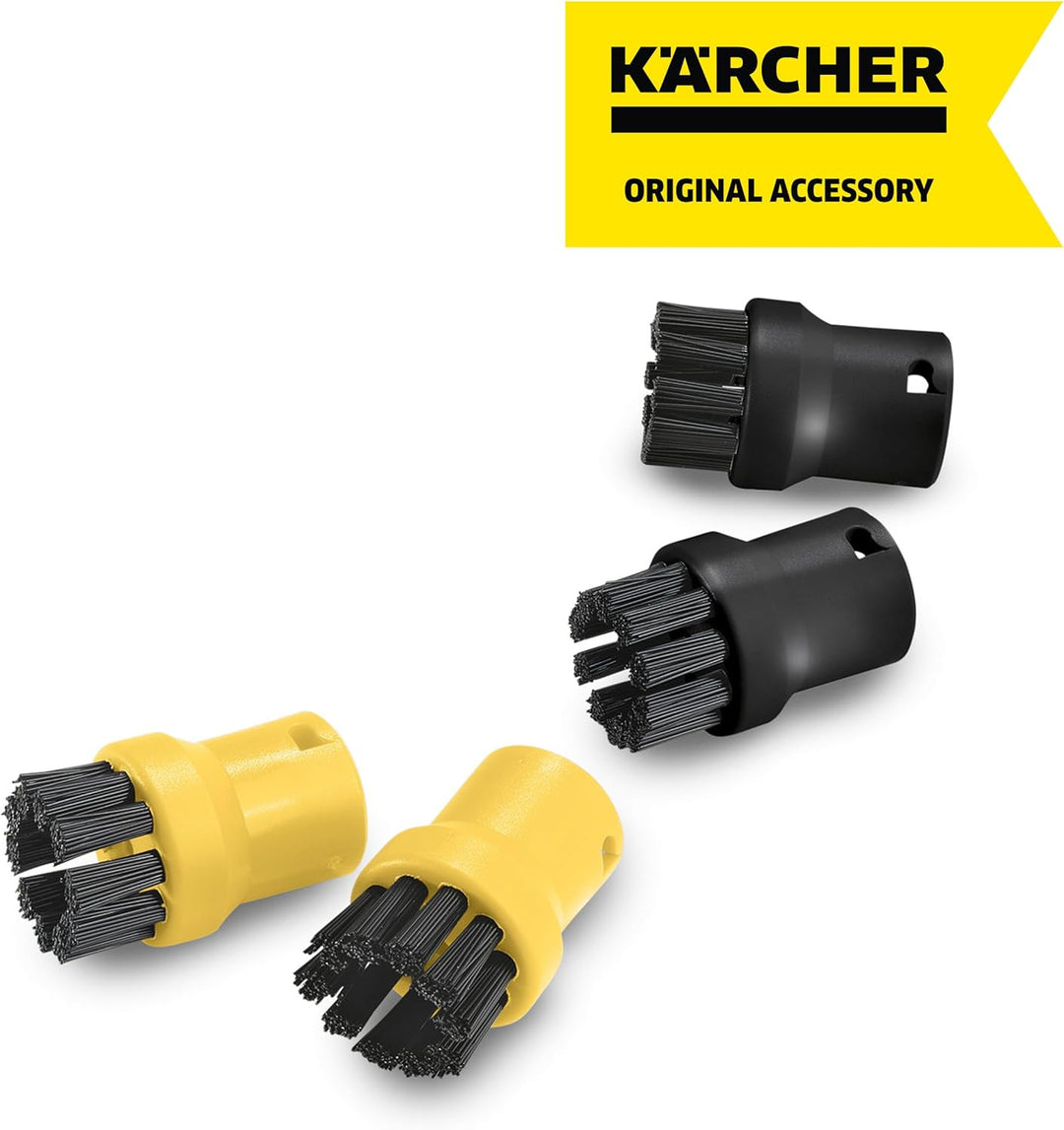 Kärcher Rundbürstenset für Kärcher Dampfreiniger (hochwertiges Borstenmaterial, 2 Farben) Single, Si