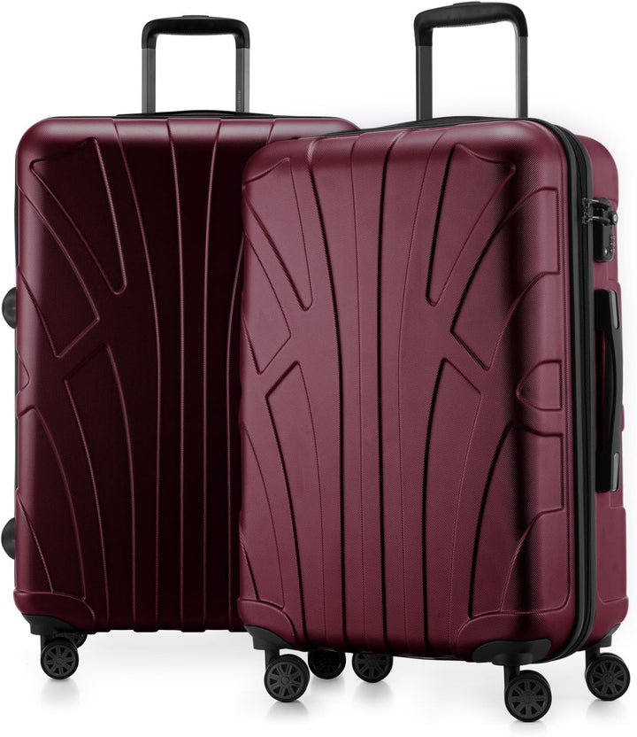 suitline - 2er Koffer-Set Trolley-Set Rollkoffer Hartschalen-Koffer Reisekoffer, TSA, (66 cm, 76 cm)
