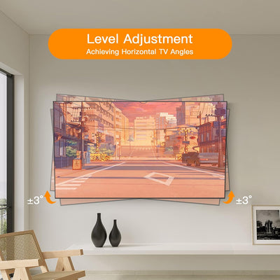 WHYFONE TV Wandhalterung Schwenkbar Halterung für 32-70 Zoll Flach&Curved Fernseher, 180° Drehbar Fe