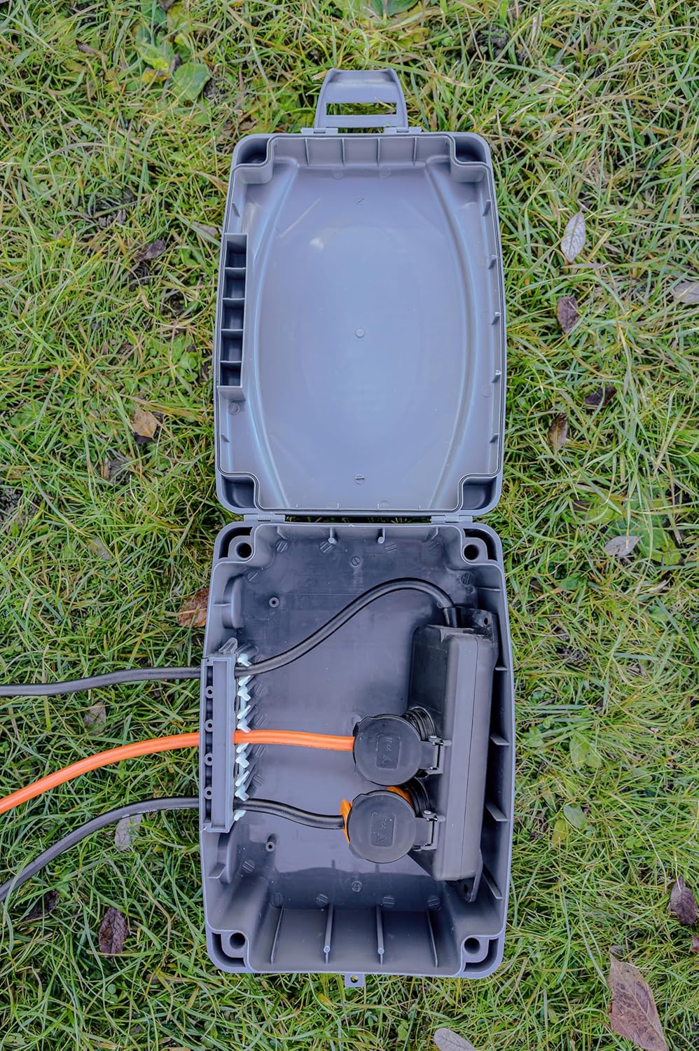Brennenstuhl wetterfeste Box (IP54 Kabelbox wasserdicht für den Aussenbereich zum Schutz von Steckve