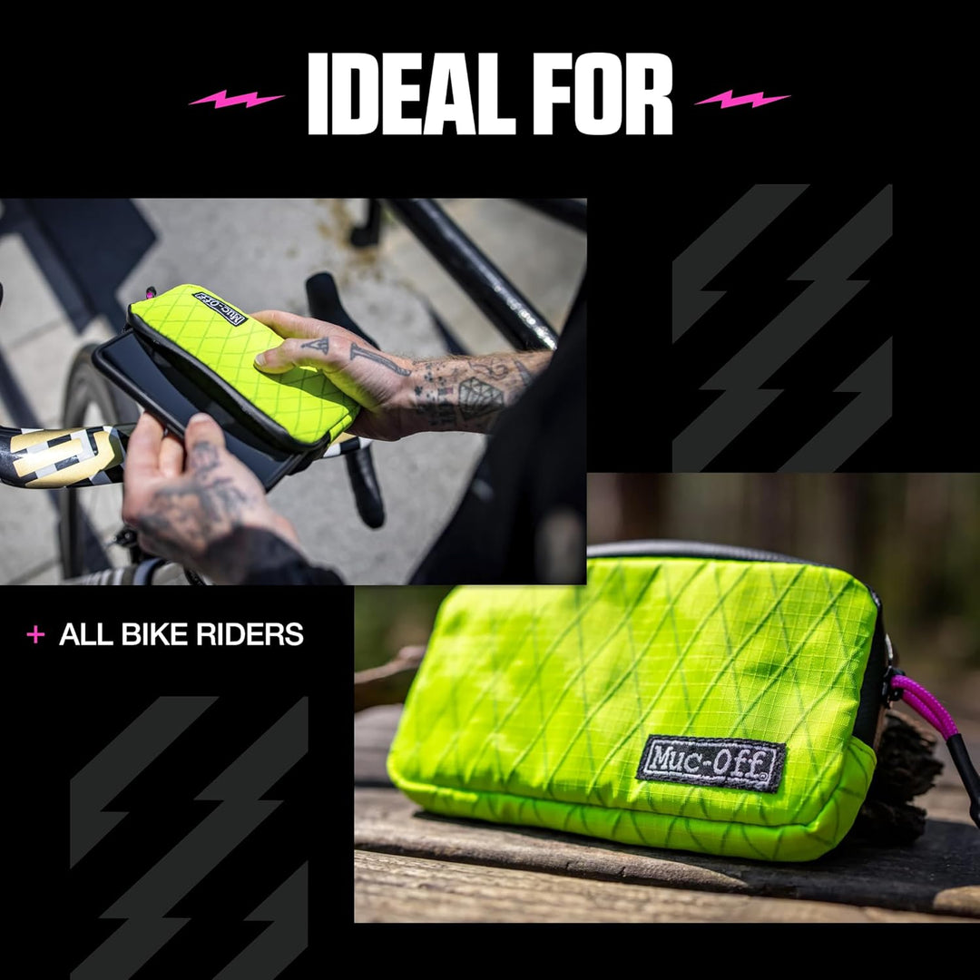 Muc-Off Essentials Wasserfeste Tasche – Robustes Neon 900D Polyester - Wasserabweisende Fahrradtasch