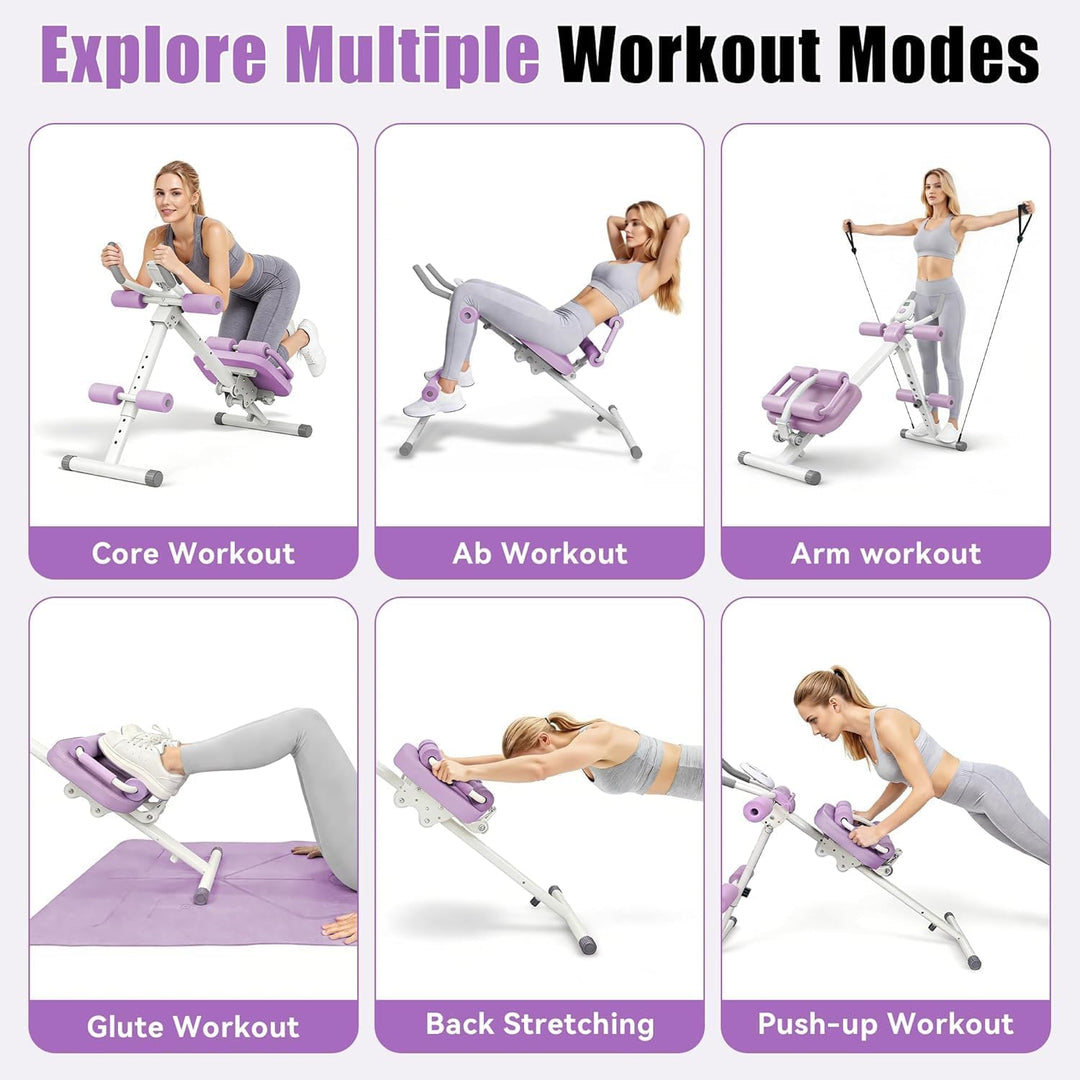 Bauchtrainer Bauchmuskeltrainer für Zuhause, Multifunktionale Verstellbarer Trainingsgerät für Ganzk