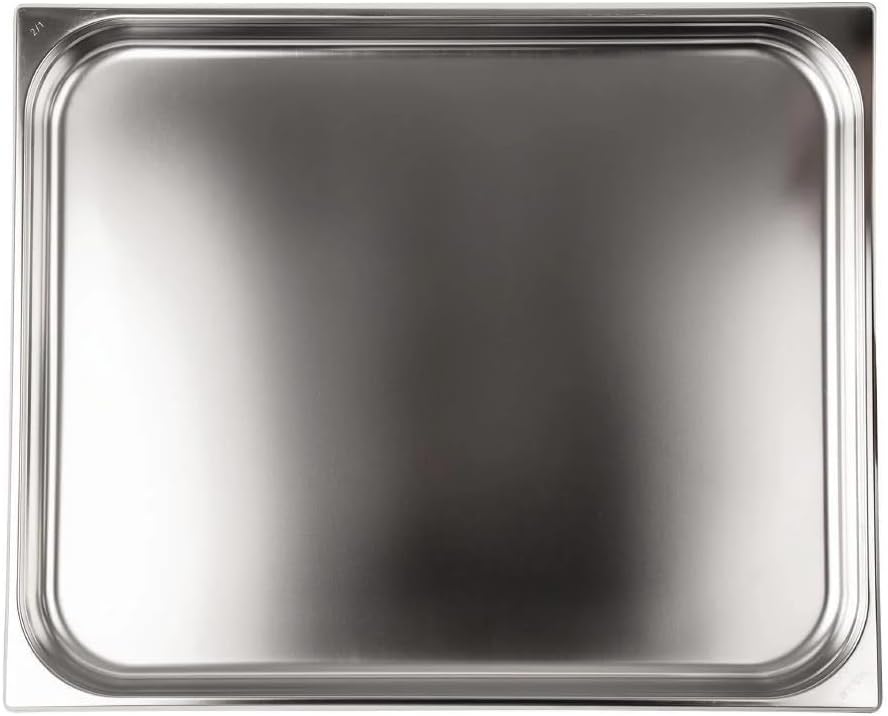 Vogue 2/1-Gastronorm-Wanne aus Edelstahl, 40 mm tiefer Nahrungsmittelbehälter 40(H) x 650(W) x 530(D