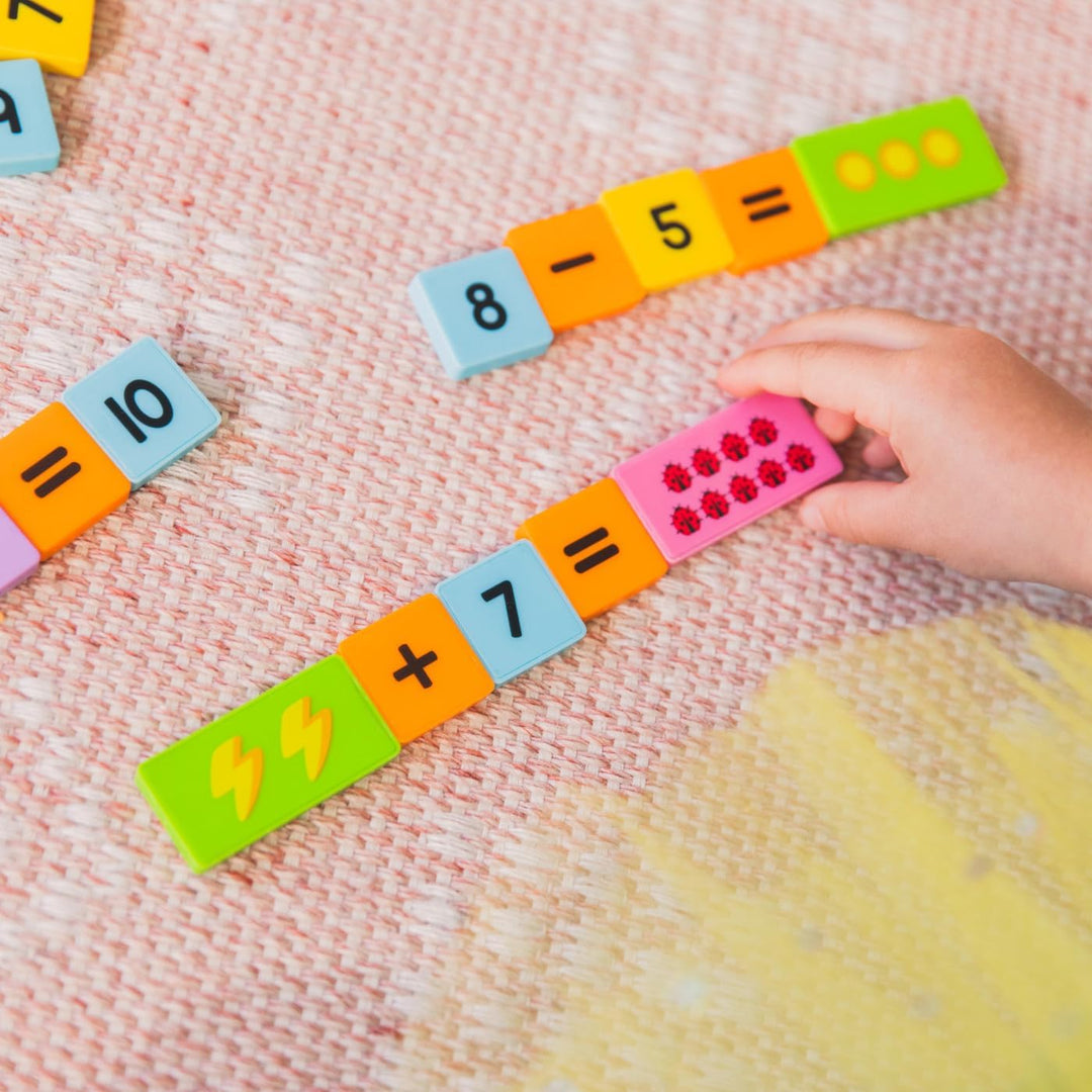 Learning Resources Mathe-Dominos - Addition & Subtraktion, ab 3 Jahren, Mathe-Spiele für Kinder, Zah