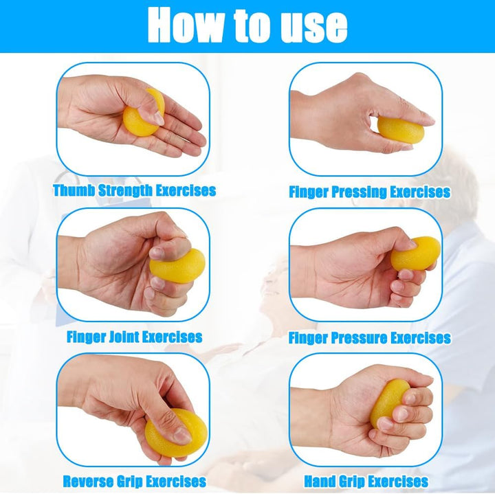 Fingertrainer Handtrainer Ball Set, 11 Stück Handtrainer Fingertrainer Ball Weich mit 3 Stärken für
