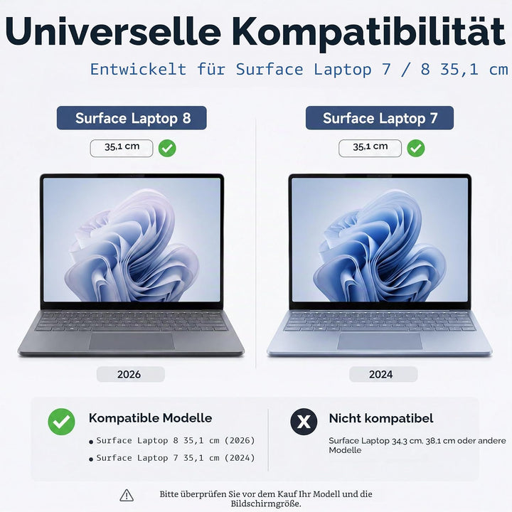 Megoo [2 Stück]-Schutzfolie für Microsoft Surface Laptop 7,kratzfest,hochempfindlich,Surface Pen kom