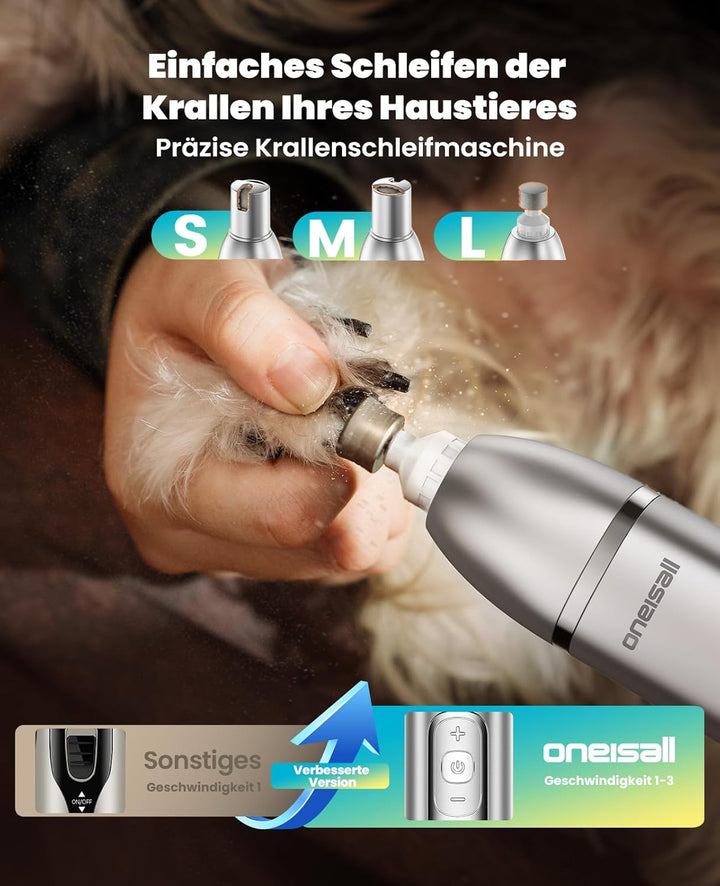 oneisall 4 in 1 Hundeschermaschine Katze, Leise Pfotentrimmer für Hunde, LCD-Anzeige Schermaschine K