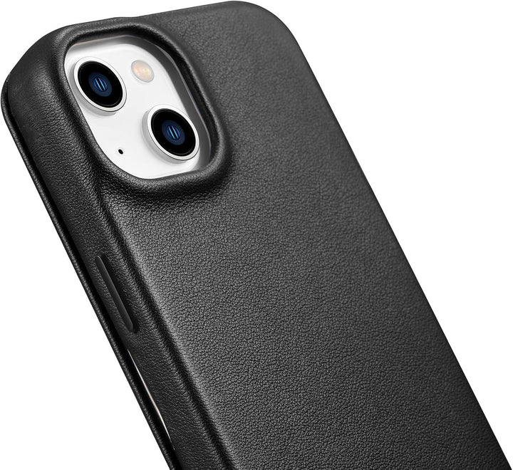 Mobiskin Hülle kompatibel mit Apple iPhone 14 (6,1 Zoll), Handyhülle mit echtem Leder, Case, Schutzh