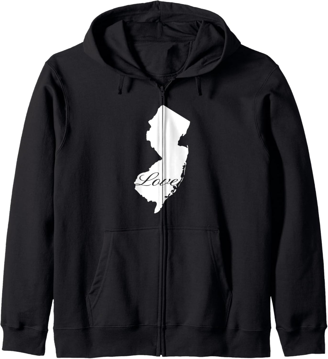 New Jersey Cursive Love State Pride Kapuzenjacke
