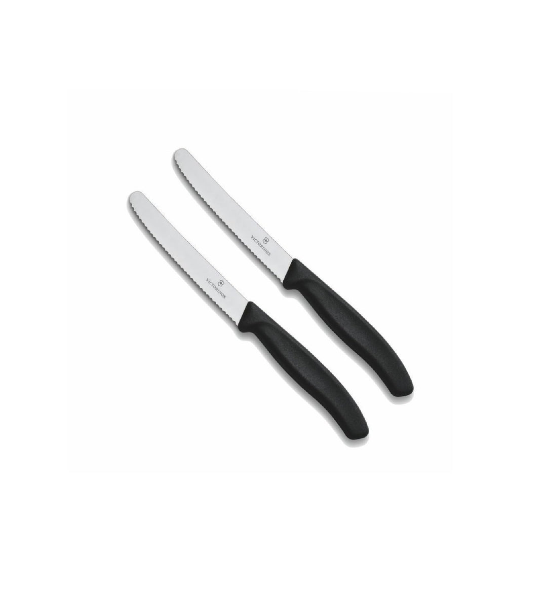 Victorinox 2 Stück Tafelmesser - Tomatenmesser Swiss Classic mit Wellenschliff rostfrei - Swiss Made