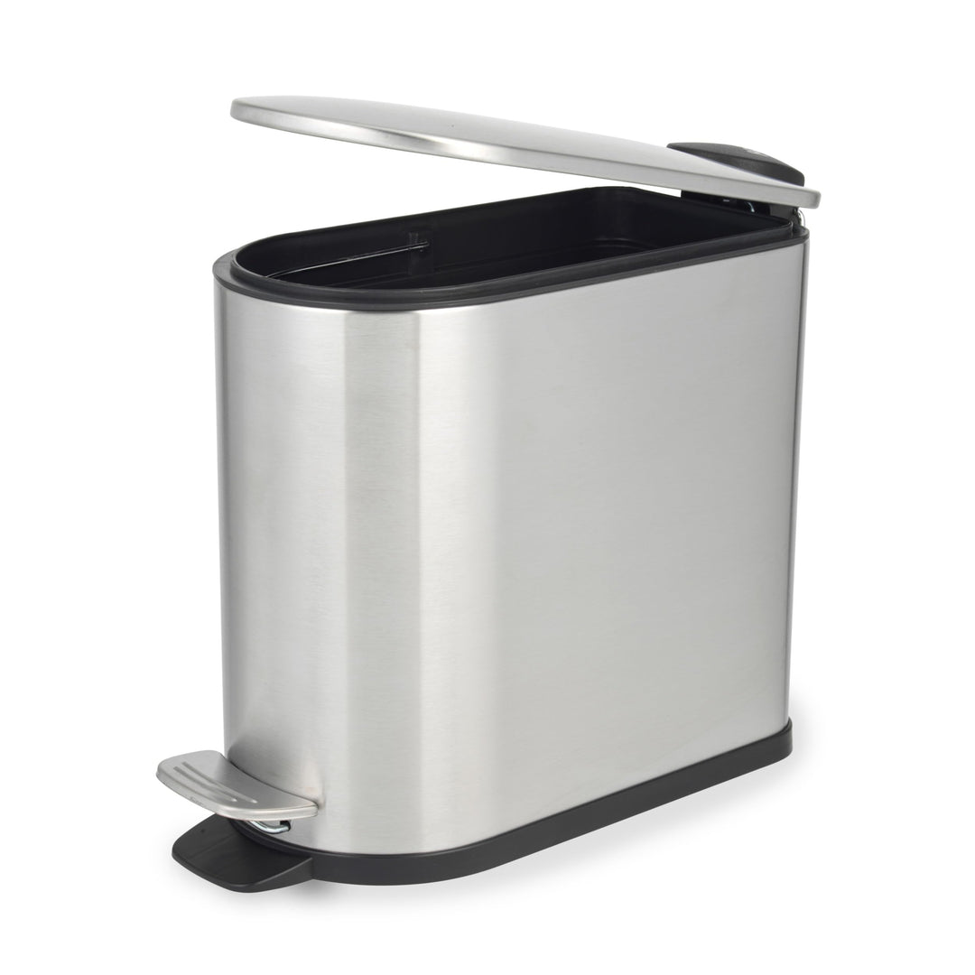 Beldray Badezimmer Pedalbehälter – 5 Liter Toilettenbehälter, Soft-Close-Deckel mit Pedal, D-förmige