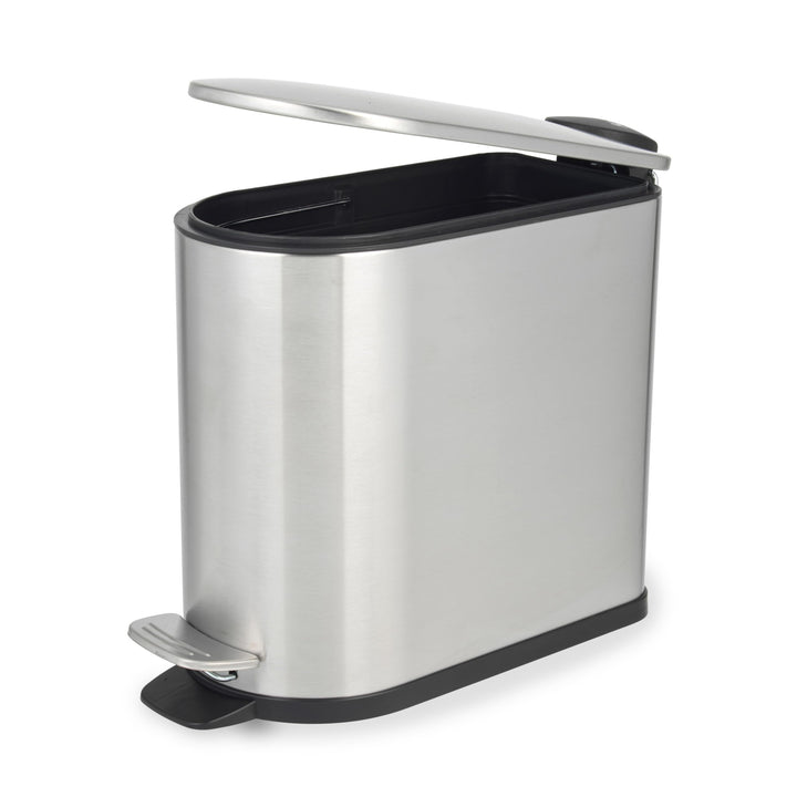 Beldray Badezimmer Pedalbehälter – 5 Liter Toilettenbehälter, Soft-Close-Deckel mit Pedal, D-förmige
