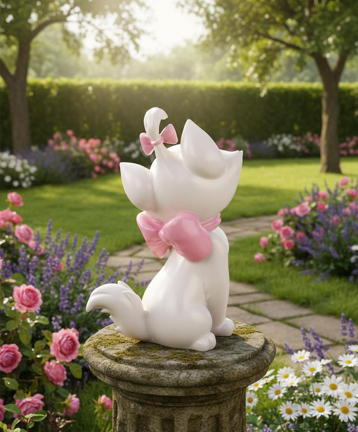 Gartenfigur Katze Marie 41cm Wetterfeste Disney Dekoration für Garten und Zuhause | 30cm Polyresin S