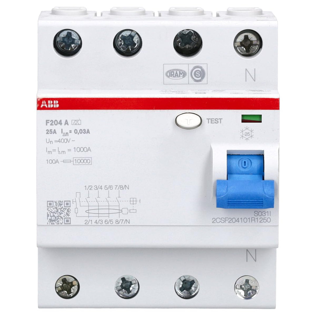 ABB FI-Schutzschalter, 25A, 4-polig, F204-25/0,03