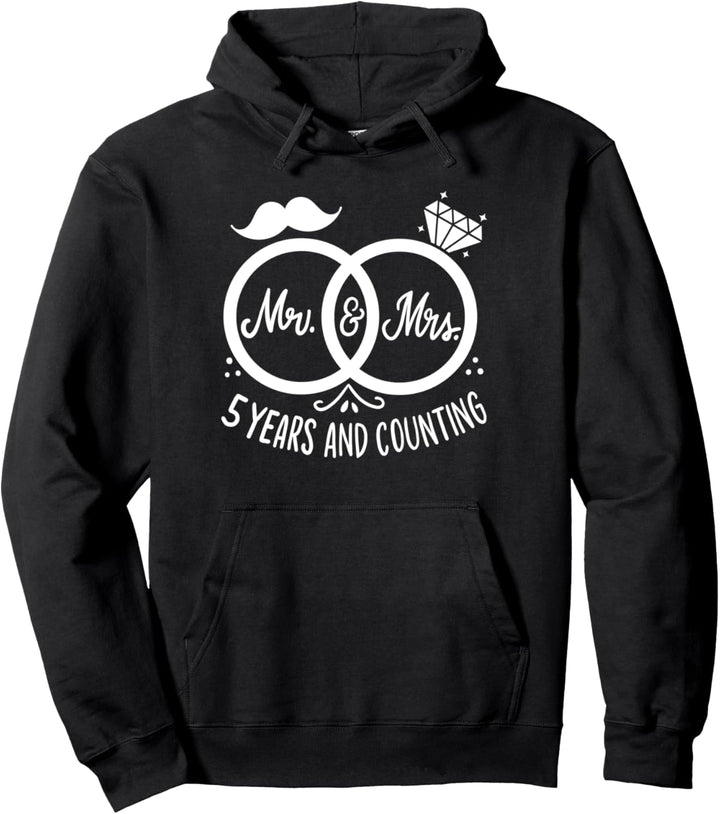 Kleidung zum 5-jährigen Jubiläum von Mr. & Mrs, 5 Jahre und mehr Pullover Hoodie