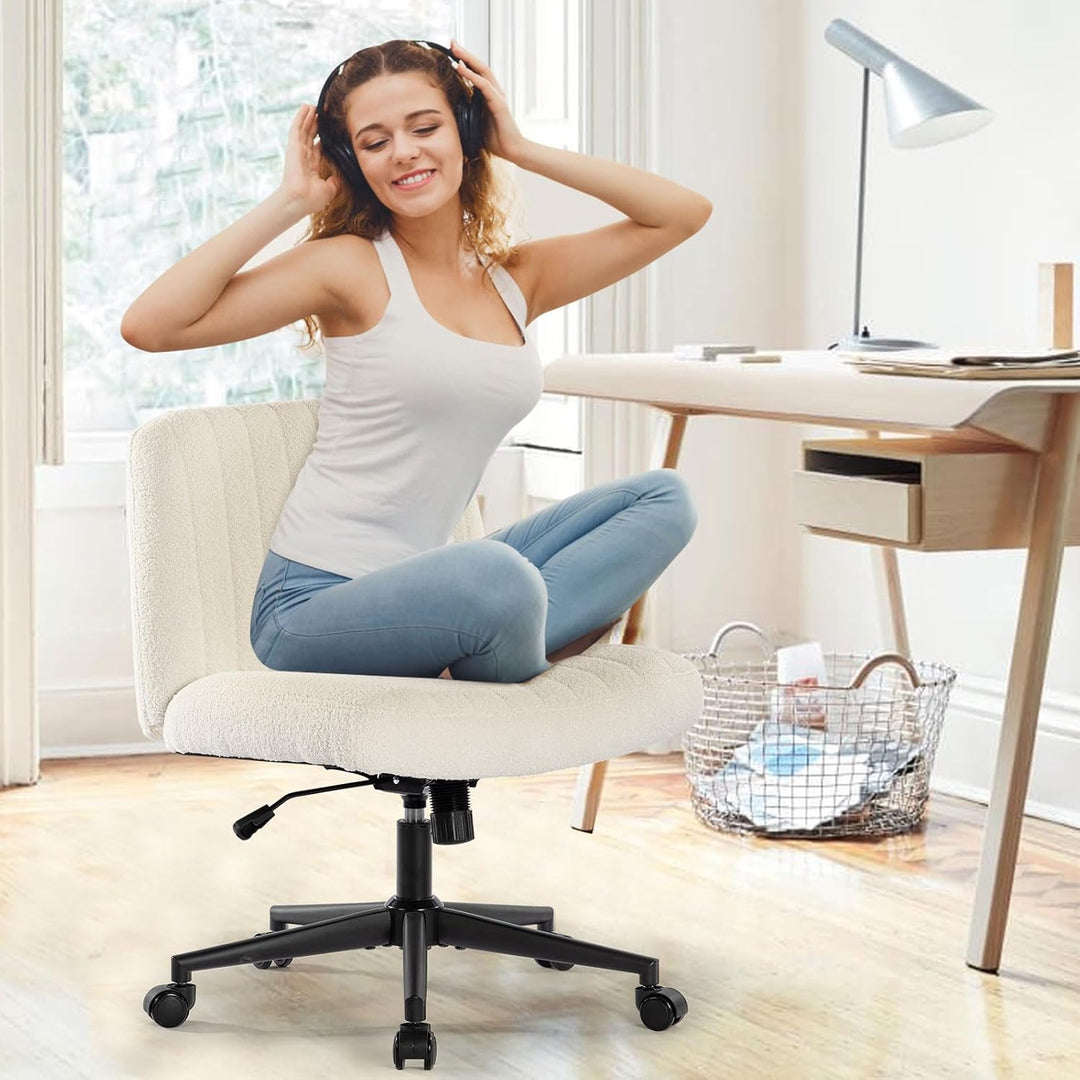 Bosmiller Bürostuhl Ohne Armlehnen Höhenverstellbar Schreibtischstuhl mit Rollen Armless Office Chai