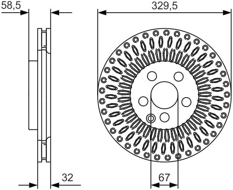 Bosch BD2434 Bremsscheiben - Vorderachse - ECE-R90 Zertifizierung - eine Bremsscheibe