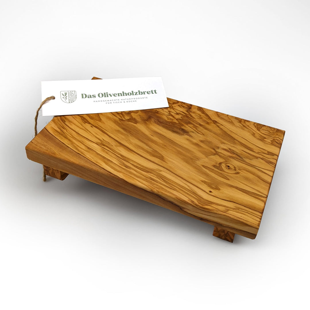 DAS OLIVENHOLZBRETT®, Sushi-Brett aus Olivenholz Masse 25cm x 15cm x 4cm, incl. 1 Paar Sticks 25 x 1
