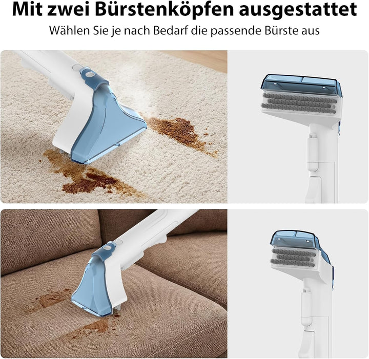Tragbarer Polsterreiniger 430W 15kPa, Teppichreiniger Waschsauger für Sofa Couch Auto Teppich Polste