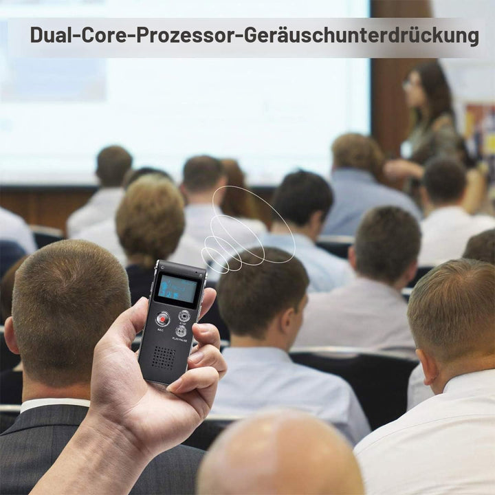 Lychee 8GB LCD Bildschirm Digitales Diktiergerät Aufnahmegerät Sprachaufnahme Audiorekorder Voice Re