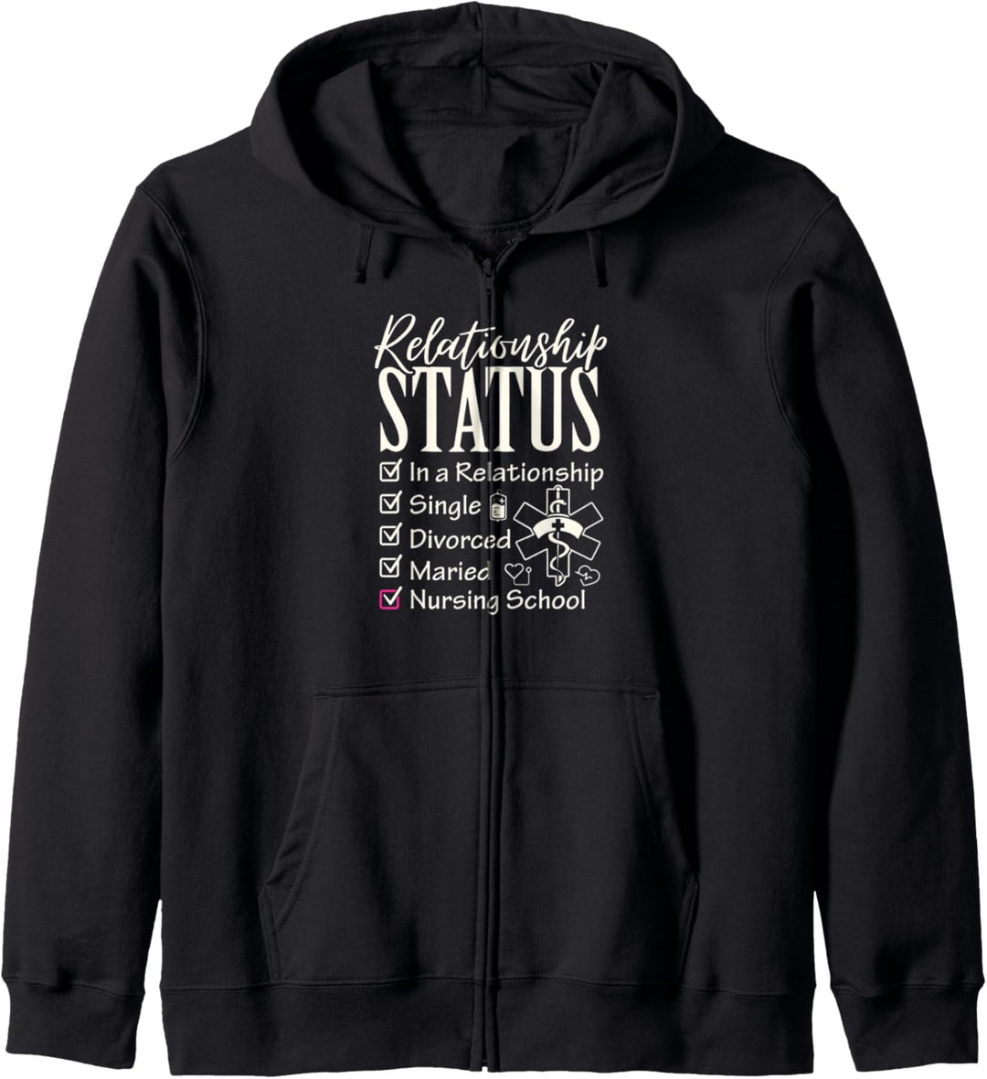 Funny Nurse Nursing School Relationship status Kapuzenjacke