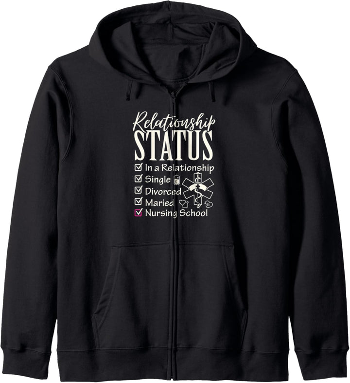 Funny Nurse Nursing School Relationship status Kapuzenjacke