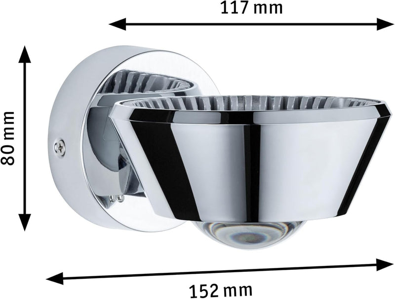 Paulmann 70947 LED Deckenleuchte Sabik IP44 230V rund incl. 1x9 / 1x4 Watt dimmbar Deckenleuchten Ch