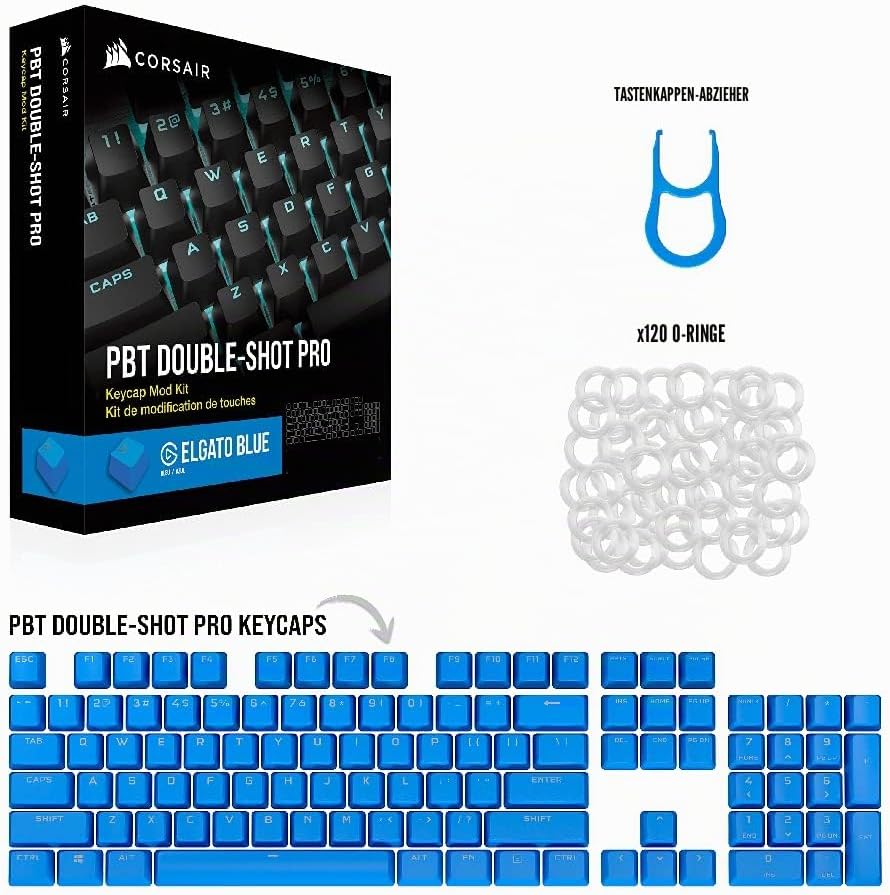 Corsair PBT Double-Shot Pro Keycap Mod Kit, blau, Mod Kit blau