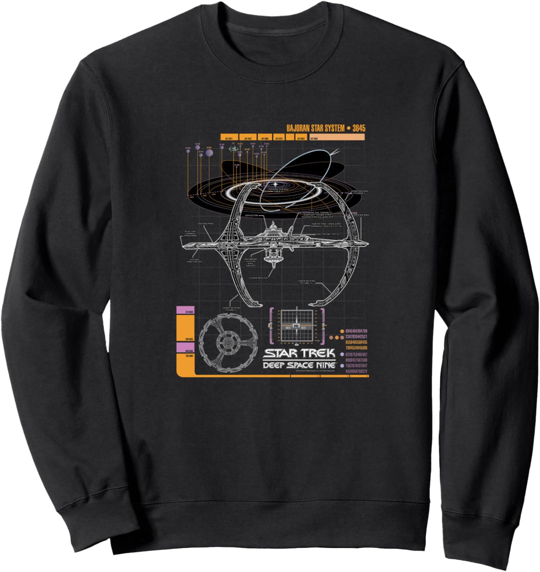 Star Trek DS9 Bajoran System Schematic Sweatshirt