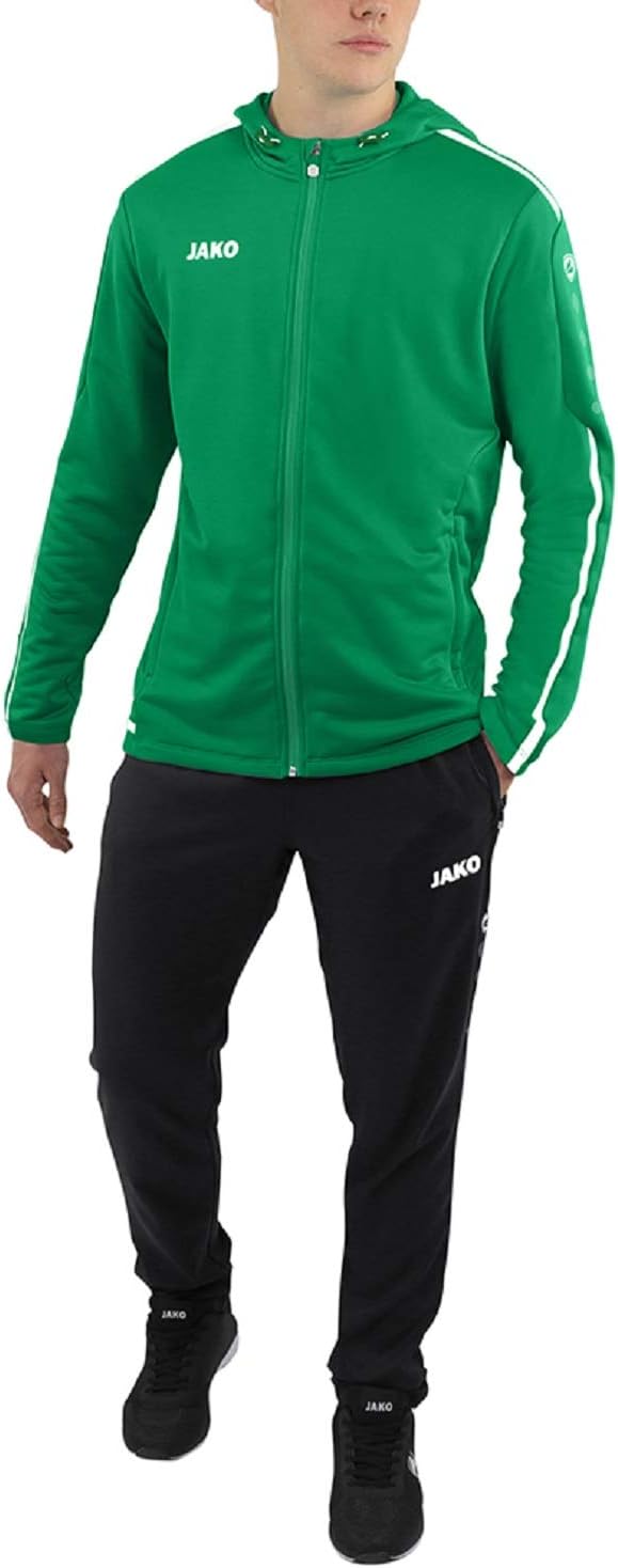 JAKO Herren Kapuzenjacke Striker 2.0, weiss/marine, XXL, 6819 M Sportgrün/Weiss, M Sportgrün/Weiss
