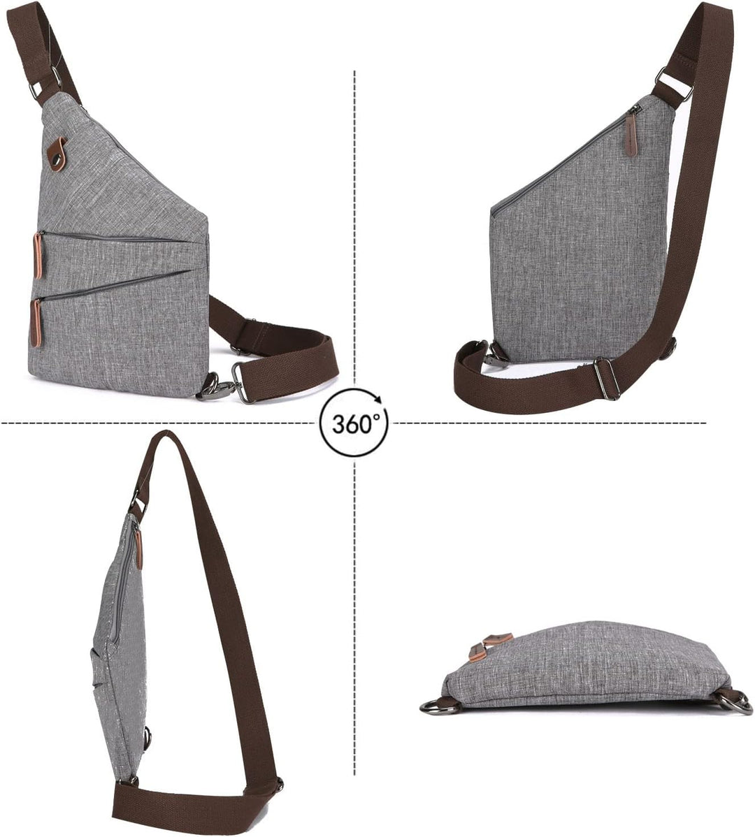 FANDARE New Sling Bag Umhängetasche Crossbody Bag Sport Party Reisen tragbar Umhängetasche Anti Thef