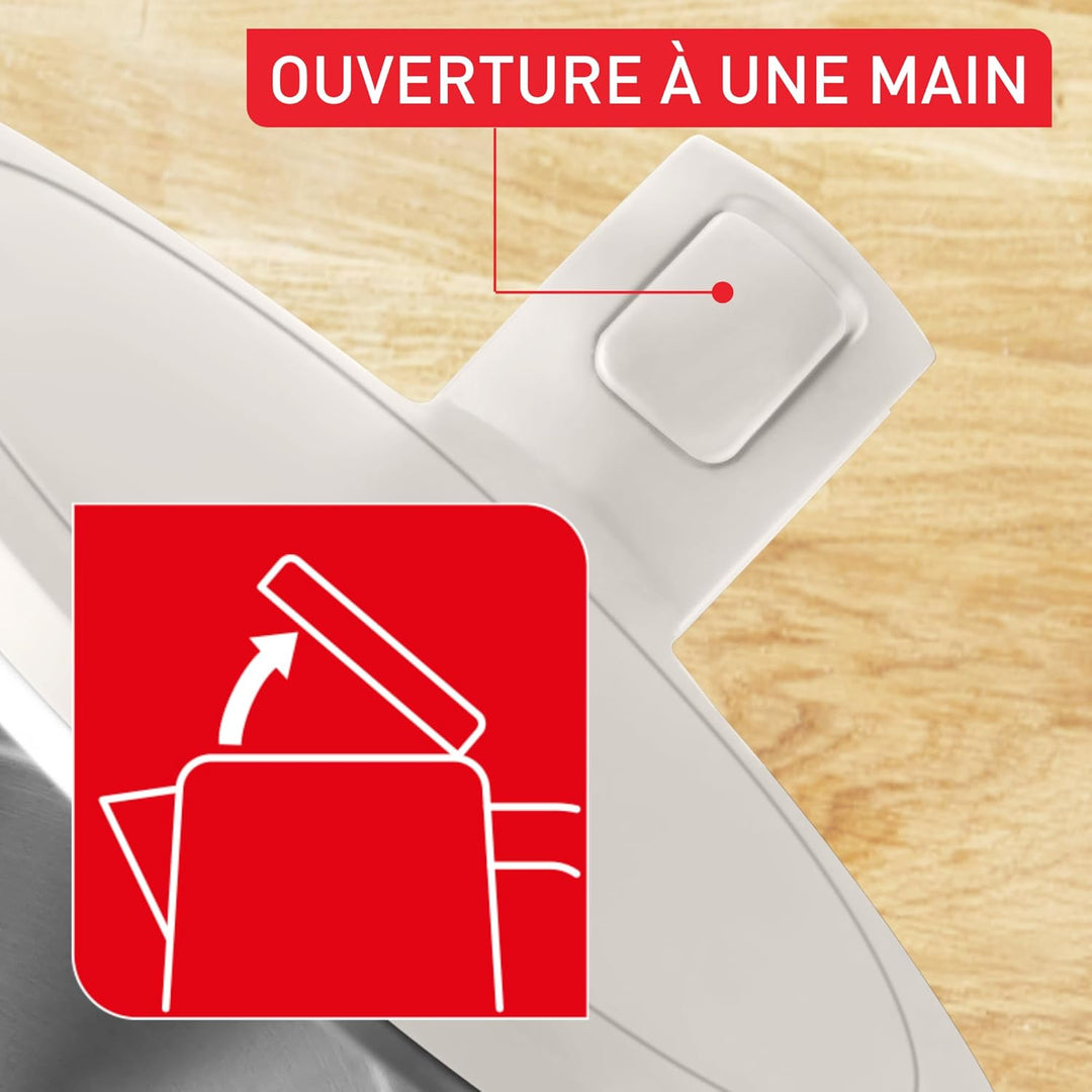 Tefal ThermoProtect Elektrischer Wasserkocher, Safe to Touch, 1500 W, Hellgrau und Innenseite aus Ed