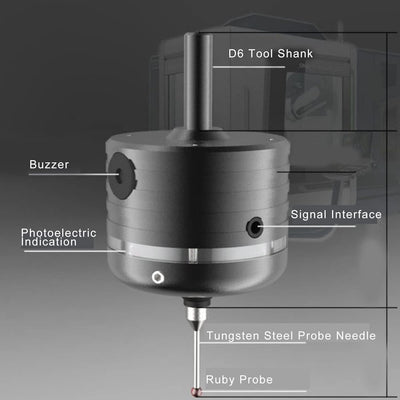 Kantentaster, 6-30 V 1000 MAh Aluminiumlegierung Hochpräziser 3D-Kantentaster-Positionierer für CNC-