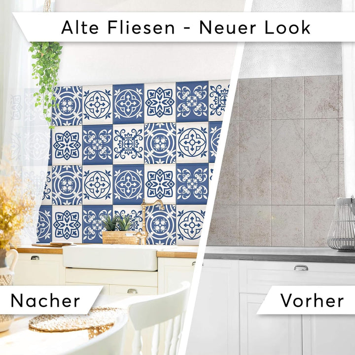 CREATISTO Klebefliesen Stickerfliesen Fliesenfolie - Aufkleber Sticker für Wandfliesen I Klebefliese